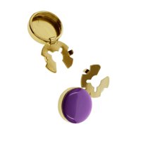 Ioensy - 2 Piezas Hombres Gemelos Traje Decoraciones Evento Formal Botón Cubre Hombres Regalo Púrpura