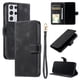 thumbnail image 1 of Funda Cartera para Samsung Galaxy S21 Ultra Tapa con Ranuras, Soporte y Correa Negro, 1 of 5