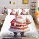 thumbnail image 1 of Cartoon Christmas Tree Gifts Santa Claus Teen Quilt Duvet Cover Set Bedspread3-Piece Bedding Set, 1 of 5