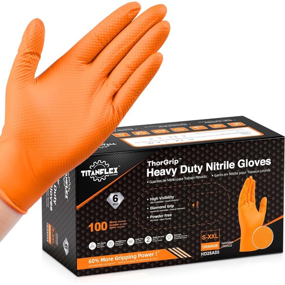 Guantes de nitrilo TitanFlex ThorGrip para uso pesado