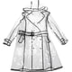 thumbnail image 1 of Waterprode Potátil Raincoat, Rain Coats para mujeres Transparente Reutilizable Rain Resistant Poncho con Hoods and Belt fo Rain Jacket Outwear, Festivals, Outpuertas, Transparent, 14-22, 1 of 7