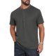 thumbnail image 5 of Camiseta Henley para Hombre INSPIRE CHIC Transpirable de Manga Corta con Botones S Gris Oscuro, 5 of 6