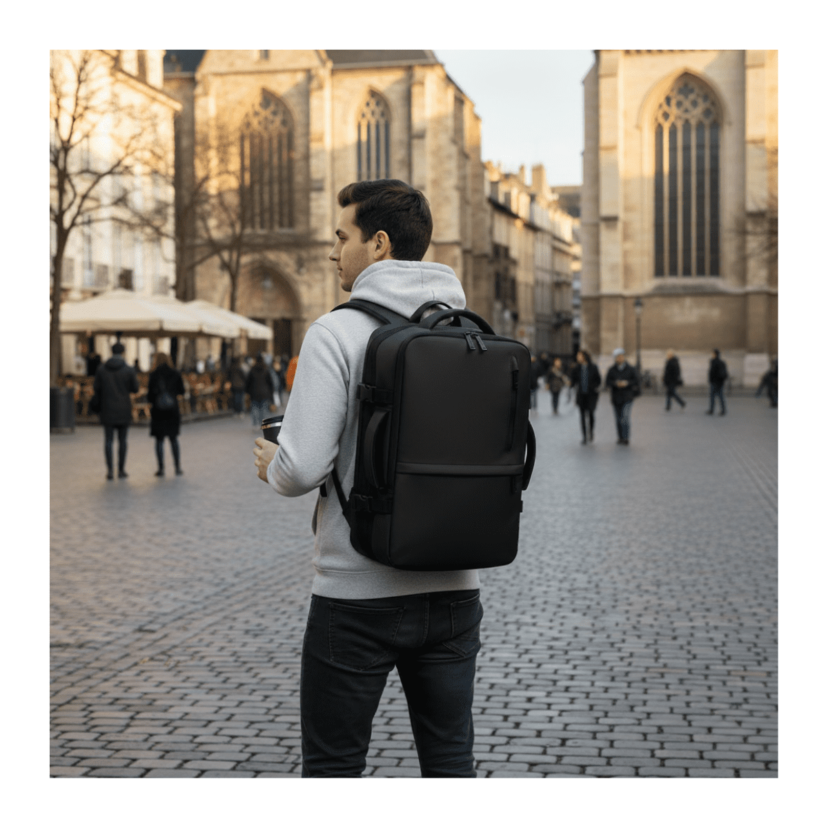 Genérico - Mochila Bolso Expandible 5 Compartimientos, 4 Cierres