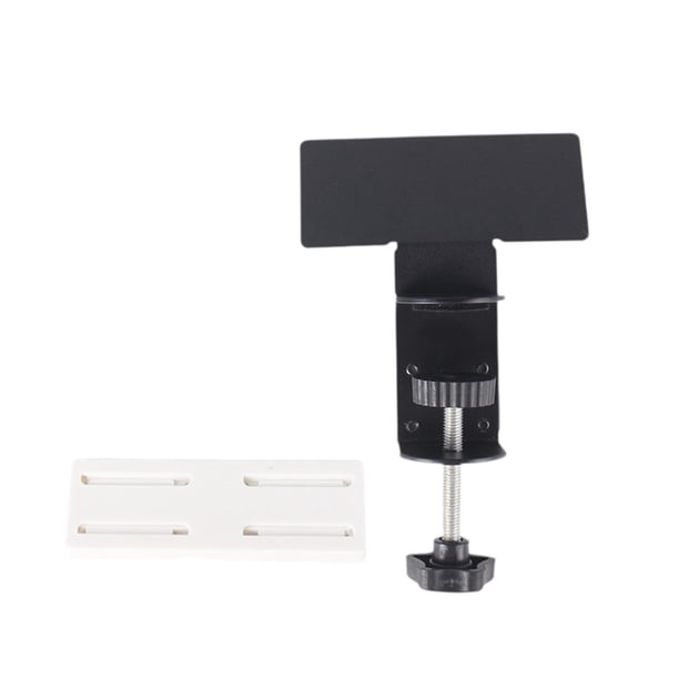Soporte para regleta de enchufes, montaje en escritorio, abrazadera para regleta, soporte ajustable extraíble, gestión práctica de cables para escrito Negro