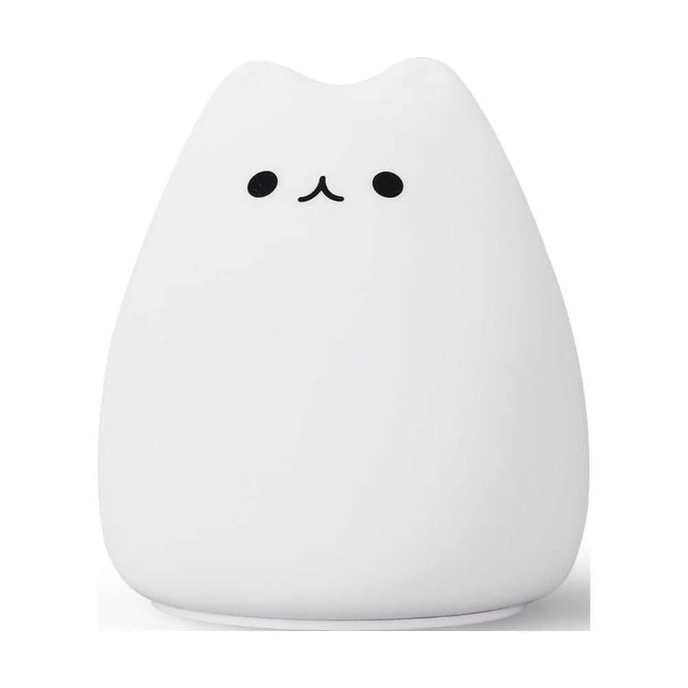 El Edén - Lámpara Diseño Gato, Espanta Cuco De Silicona Kawaii Led Usb Color Blanco