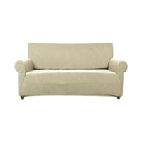Genérico - Funda De Sillon 3 Cuerpos Cuadrille Beige