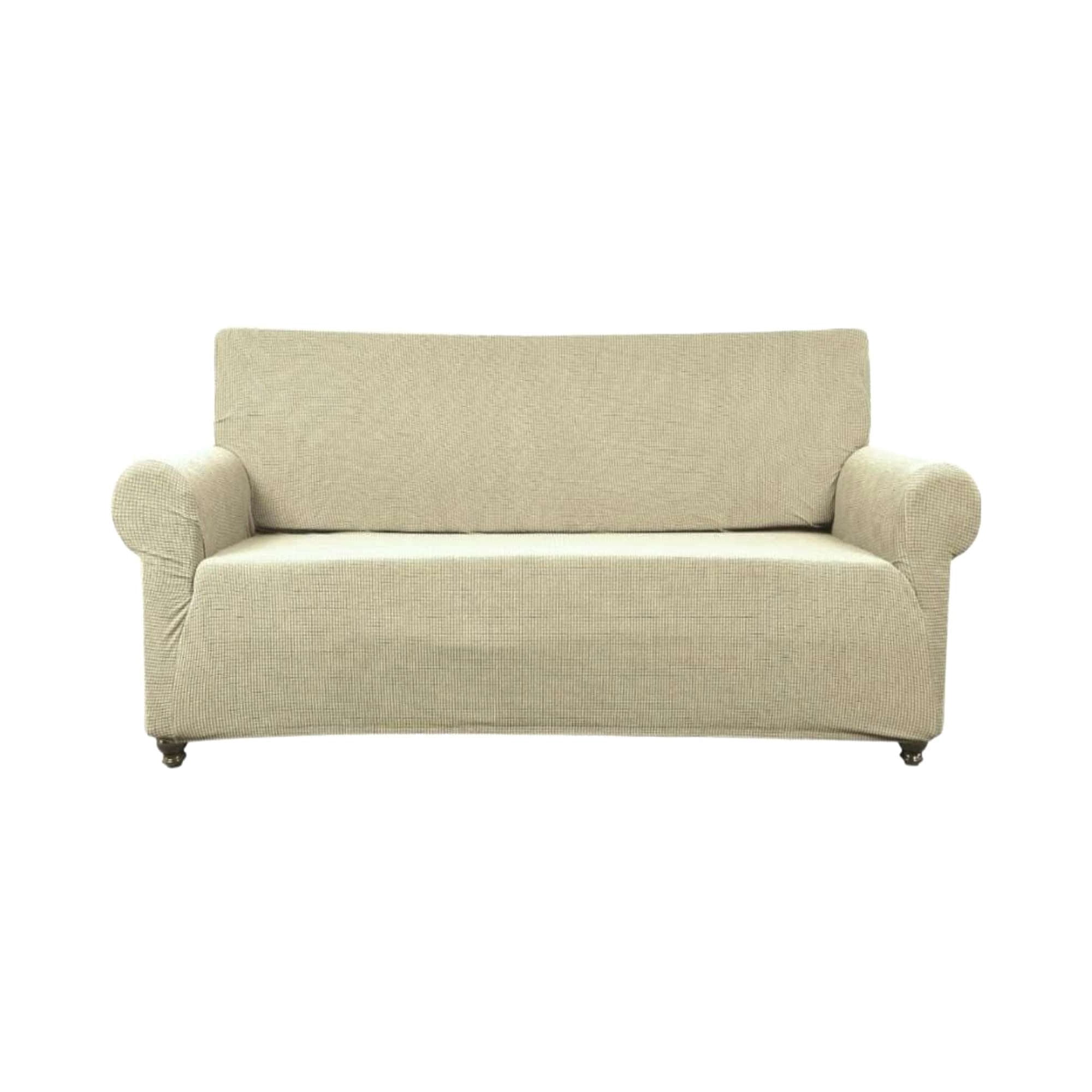 Genérico - Funda De Sillon Cuadrille 3 Cuerpos Beige