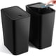 thumbnail image 1 of Bote de basura ITCPRL para baño con tapa, 15 litros, 4 galones, 2 unidades, color negro, 1 of 8
