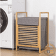thumbnail image 2 of Mueble De Organización Cuarto De Lavado En Bambú Y Tela, 2 of 3