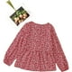thumbnail image 5 of Blusa Floreada Plus Size con Cuello en V rojo 3XL, 5 of 5