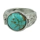 thumbnail image 1 of Moda vintage ajustable anillo turquesa natural redondo cabochon 12 mm turquesa, 1 of 3