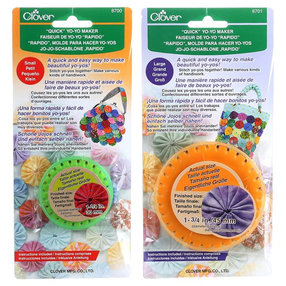 Paquete para hacer yoyos Clover Quick Small (1.25 yoyos) y grande (1.75 yoyos)