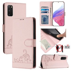 Funda Tipo Cartera Foxdock Para Samsung Galaxy S20 Con Soporte, Ranuras, Rfid, Diseño De Gato