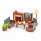 thumbnail image 1 of Set Deluxe de Sala de Estar en Miniatura para Muñecas OLEOCA Familia, 1 of 6