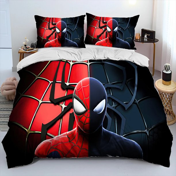 Spiderman Bedding Set Bed Cover Universal, Irons Mans Children Bed Linen,Cartoon Anime Bed Linen,Duvet Cover and Pillowcas Bed Sheets