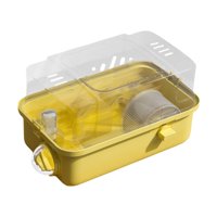 Ioensy - Jaula Para Hámster Transparente, Creativa, Para Conejos, Cobayas, Ratas, Color Amarillo