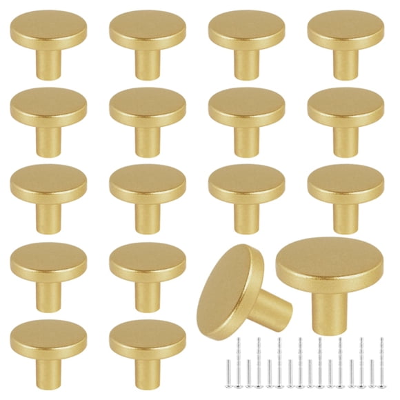 Romeda Juego de 12 pomos dorados para cajón de 30 mm
