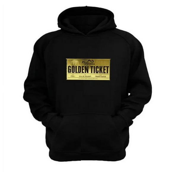 Polerón Canguro Golden Ticket Negro Talla S Unisex