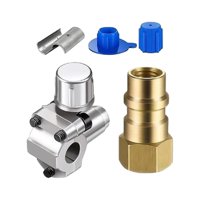 Ioensy - Kit De Adaptador De Válvula Perforante Que Convierte El Puerto De Lado Bajo De 7/16 Pulgadas R12 A 1 Juego