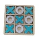 thumbnail image 5 of Juego De Mesa De Madera Tic TAC Toe, Juego De Mesa De Ajedrez Xoxo Hecho A Mano Para Viajes, Azul Y Blanco, 5 of 5