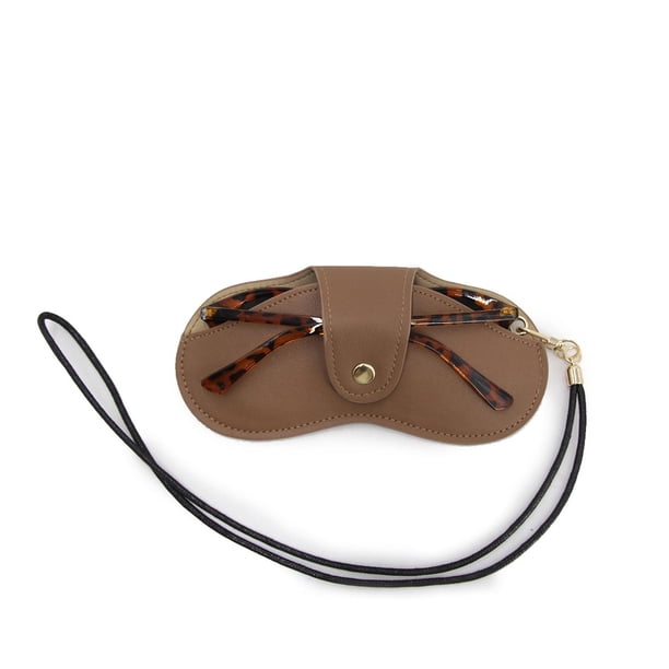 Funda Estuche Para Lentes Con Strap Colgante Unisex Moda marron Talla Única