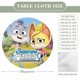 thumbnail image 2 of Los casos de las criaturas-theme Fitted Round Tablecloths Elastic Edged Table Covers Waterproof Table Cloth for Kitchen Holiday Party Tables Decor 150cm, 2 of 6