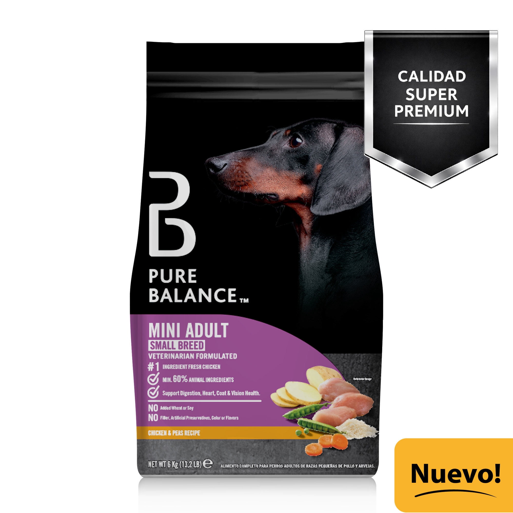 Pure Balance - Super Premium - Alimento Seco Perro Adulto Raza Pequeña De Pollo Y Arvejas