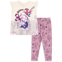Set De Remera Y Leggings Para Niñas Pequeñas Marvel Spider-Man Miles Morales