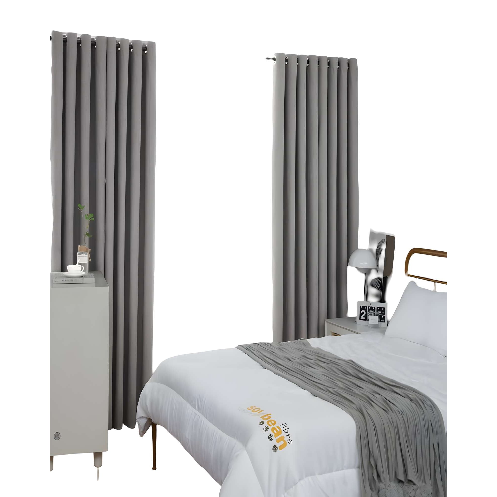 Genérico - Cortinas Black Out Color Gris