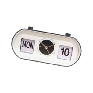 Magideal - Reloj Con Tapa Manual, Reloj Despertador De Mesa De Escritorio Con Tapa Analógica Manual, Conveniente Y Fácil De Usar Para La Oficina, La Sala De Esta Manecillas De Reloj Plateadas