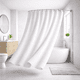 thumbnail image 1 of Cortina De Baño Impermeable Tela Ducha +12 Gancho Premium Aura Zeus blanco, 1 of 10