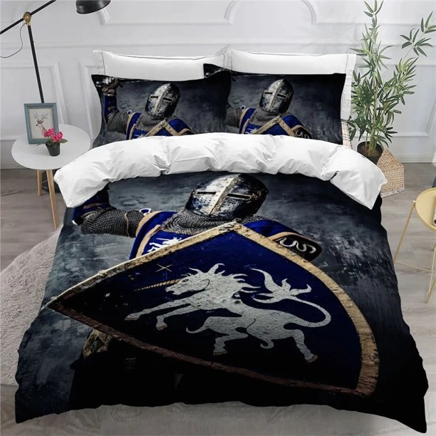 Holy Knights Bedding SetDuvet Cover Comforter Bed Set Quilt Cover Pillowcase Boys Girls Adults