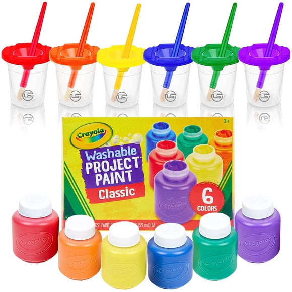 Set de pintura The Mega Deals, lavable para niños con vasos de pintura