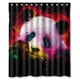 thumbnail image 1 of Cortina de ducha con diseño de panda colorido y ganchos, tamaño 60 x 72 pulgadas., 1 of 3