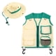 thumbnail image 4 of Kit De Disfraz De Explorador Para Niños, Conjunto De Sombrero Y Chaleco, Disfraces De Cosplay Para Niños, Verde, 4 of 5
