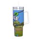 thumbnail image 2 of Mia y Codie Vaso aislado de acero inoxidable con asa, diseño temático, regalo para familia, amigos y fans; incluye pajita y encaja en el portavasos estándar, 40 oz, 2 of 6