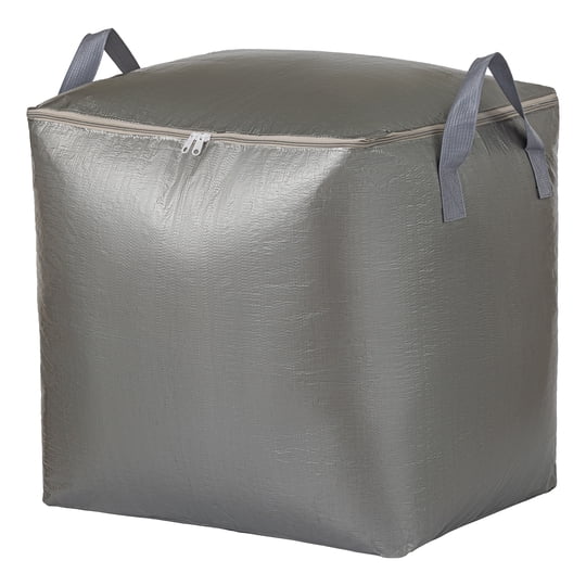 Regalwoven 1 Pcs Bolsa De Almacenamiento De Ropa, Bolsa De Almacenamiento, Bolsa De Mudanza Para Organizar Edredones, Organizador De Armario Y Almacenamiento Con Asas Gris 23.6*19.7*23.6in