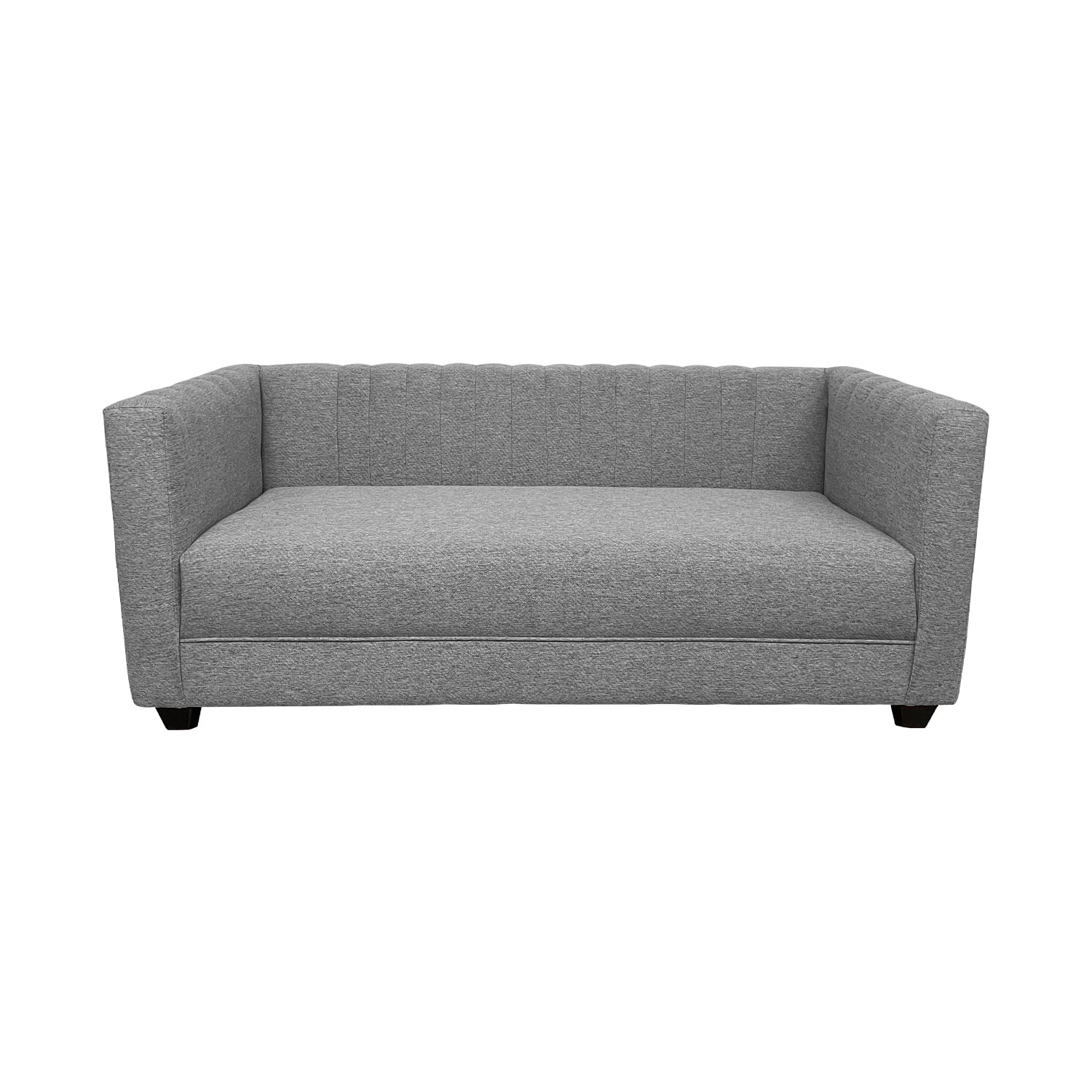 Induhome - Sofa Juanita 2 Cuerpos Chenille Gris