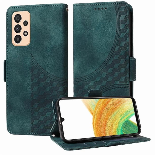 Carcasa FOXDOCK Samsung Galaxy A73 5G de cuero PU, diseño acolchado clásico, protección contra caídas y rayones