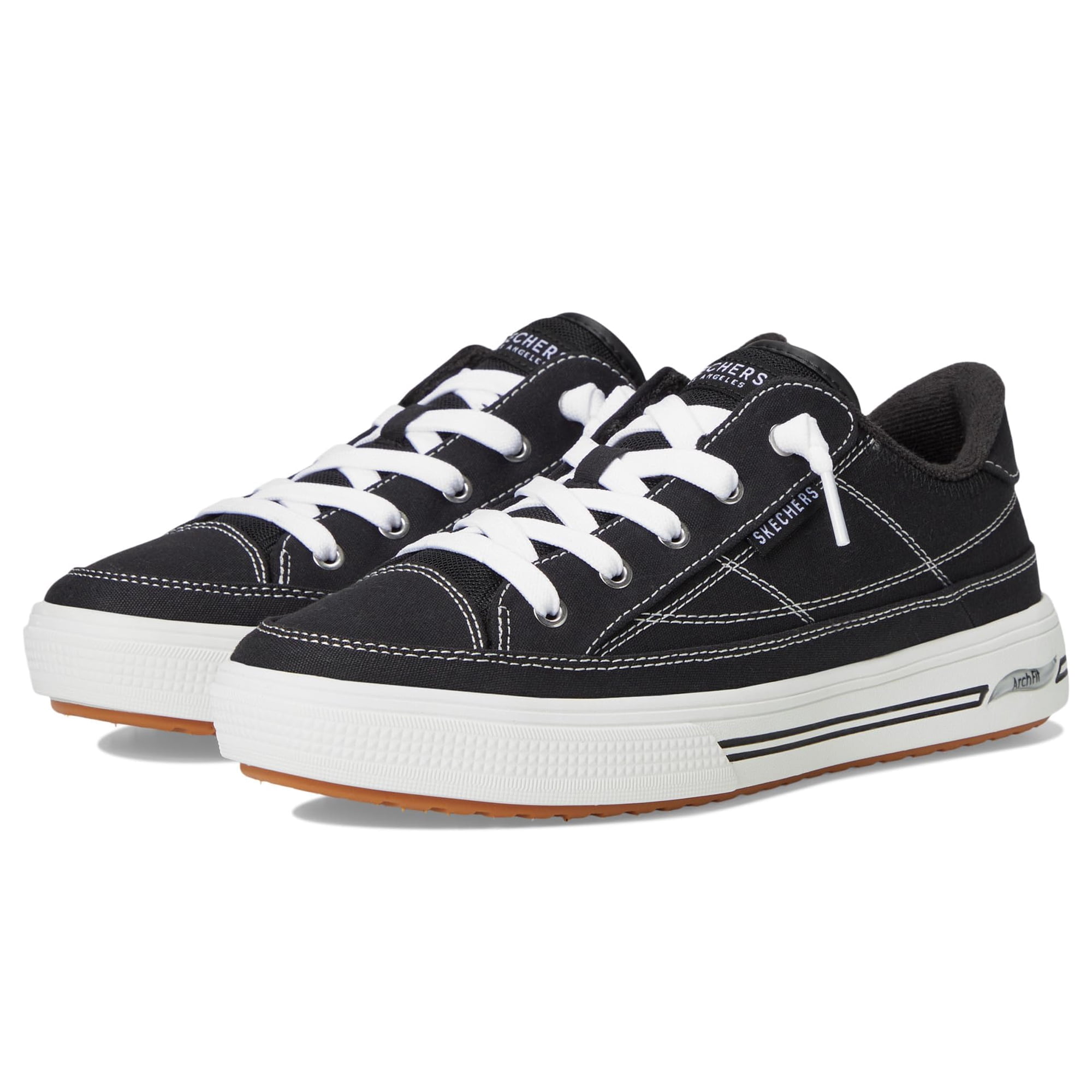 Zapatilla Skechers Arch Fit Arcade-arcata Para Mujer, Talla 7, Color Negro