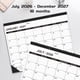 thumbnail image 4 of Calendario de escritorio OLUPAND 46 × 43 cm 2026‑2027 Negro, 4 of 8
