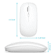 thumbnail image 4 of Mouse Inalámbrico Bluetooth Recargable con 2.4GHz – Conexión Dual, Silencioso, Ultra Delgado, Para Tablet, Laptop o PC – Color Blanco, 4 of 7