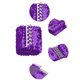 thumbnail image 2 of INSPIRE CHIC Cinturón de cintura elástico con hebillas metálicas entrelazadas decoradas con lentejuelas para damas, talla única, púrpura, 2 of 6