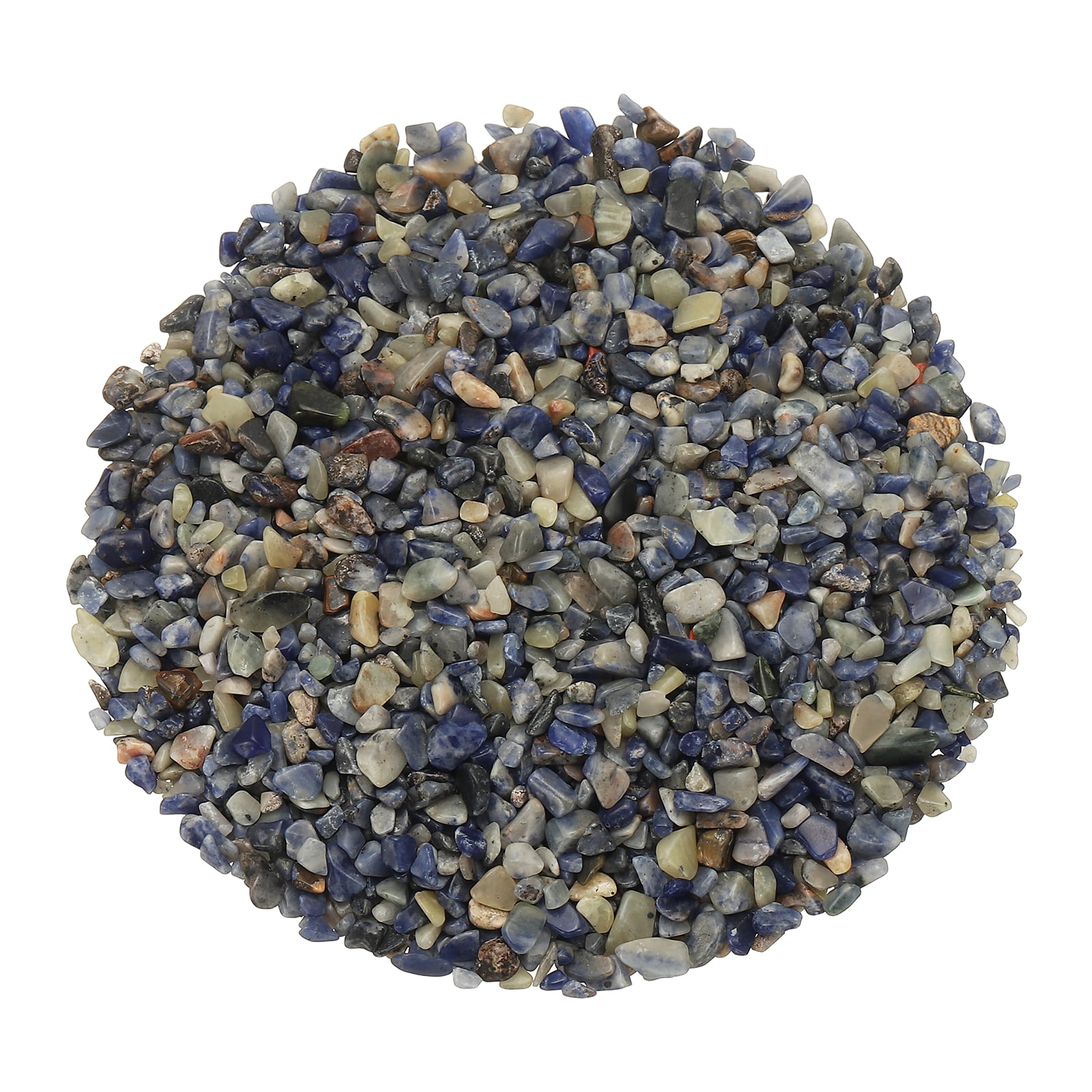 Uxcell Chips de Cristal Piedra 0.44 Lb Fluorita Grava de Acuario Rocas Calcedonia Azul 3-5 mm Destinado para Pecera