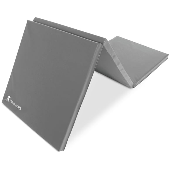 Colchoneta de ejercicio ProSourceFit, plegable en tres pliegues, 6 x 2 pies, gris