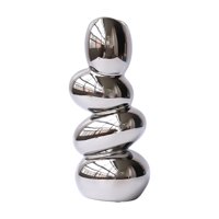 Bothyi - Florero De Cerámica Maceta Arreglo Floral Artesanía Abstracta Para Escritorio