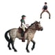 thumbnail image 3 of Figura de caballo modelo caballo con silla de montar, estatua de vida silvestre realista pequeña de PVC, juguete educativo para niños y niñas mayores Estilo A, 3 of 5