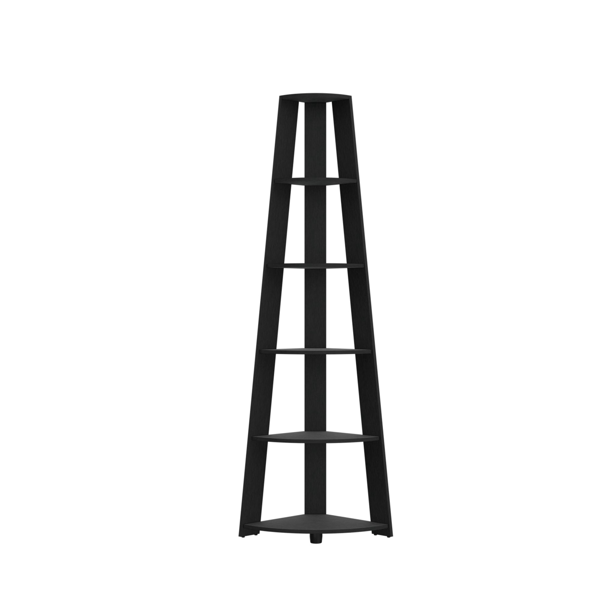 Fmfurniture - Repisa Esquinera 180x68x43,2 Cm Negro