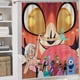 thumbnail image 5 of Monstruos contra alienígenas-theme 4-Piece Shower Curtain Set with Rugs, Waterproof Bathroom Decor Set Includes Bath Mat, U-Shaped Rug, Toilet Lid Cover and Curtain with Hooks, 5 of 6