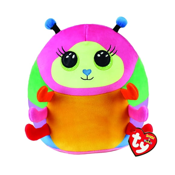 Peluche TY Squish a Boo Caterpillar Nessa, 20 cm, multicolor